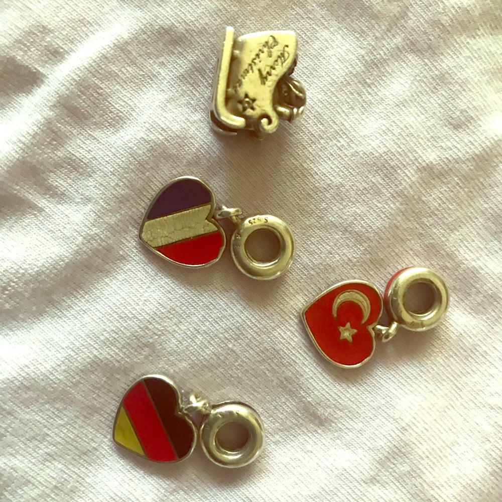 Pandora Flag and Christmas Charms